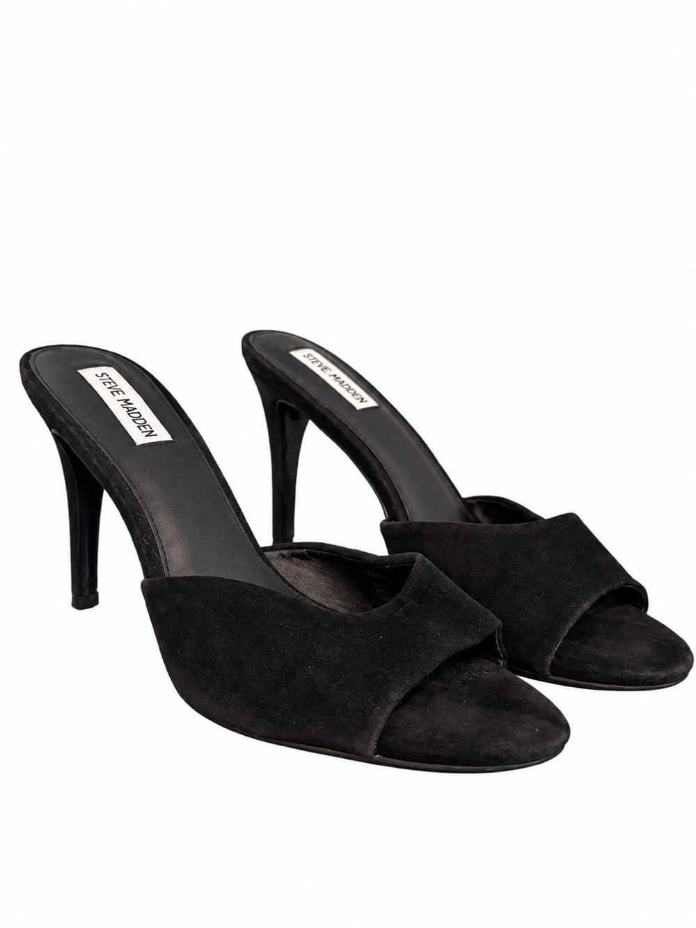 Steve Madden Black Suede Stiletto Heels
